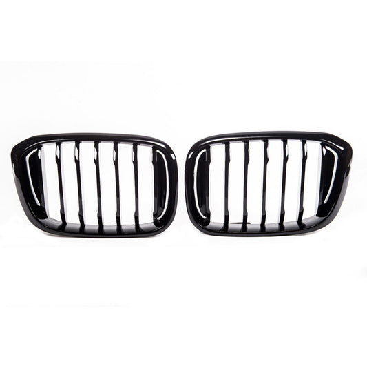 BMW G01 X3 18- M PERFORMANCE GLOSS BLACK FRONT KIDNEY GRILLES GRILLE GRILLS
