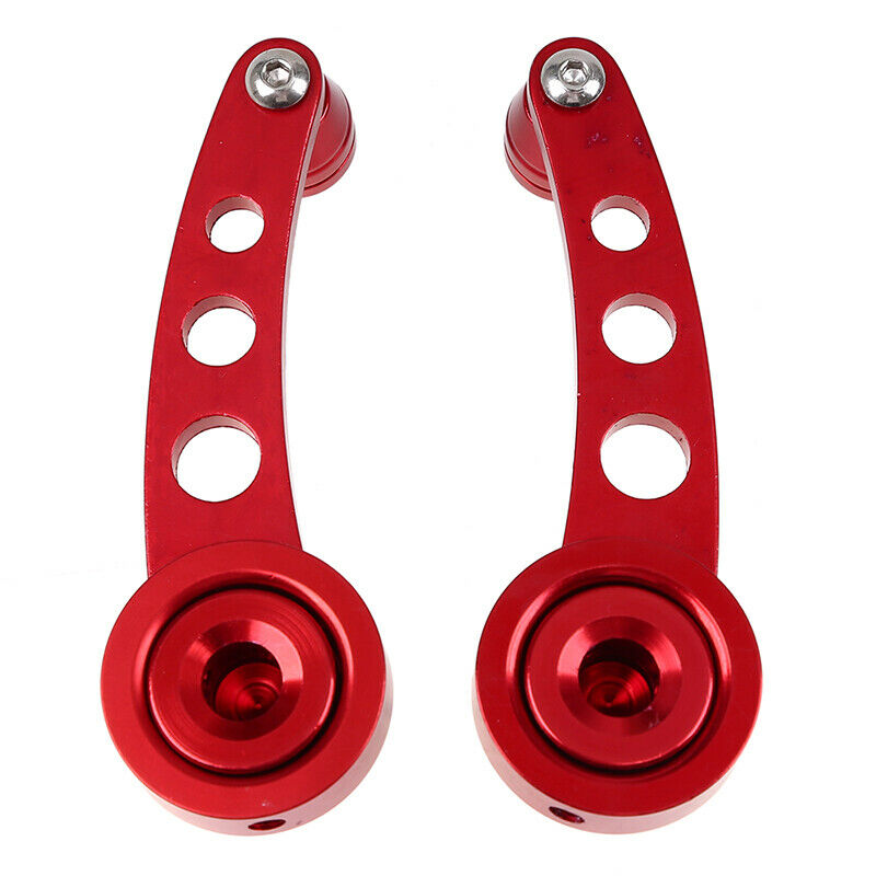 Red Aluminum Car Window/Door/Winder Crank Handles Alloy Universal Fit Racing UK