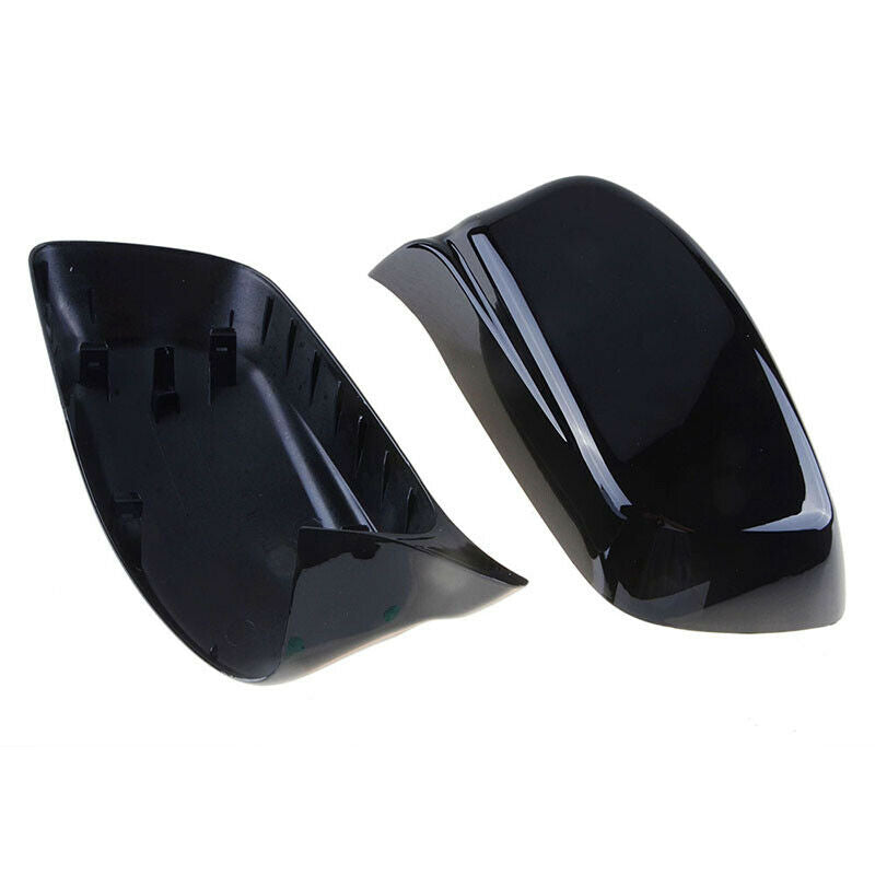 M Style Gloss Black Side Rearview Mirror Cover Caps SUV For BMW E60 E61 2003-08