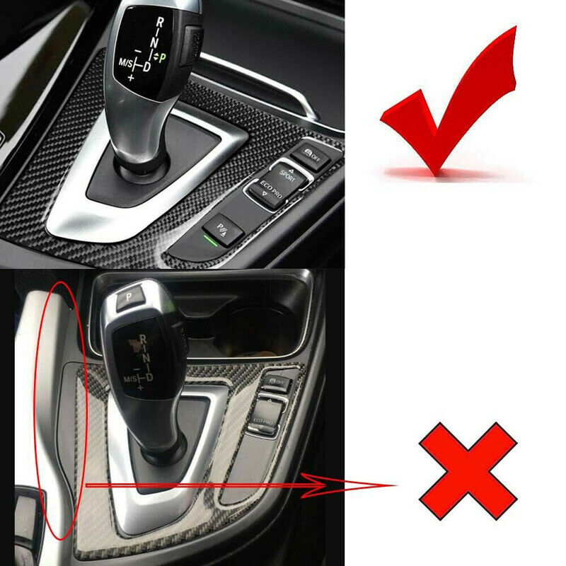 Carbon Fiber Center Console Interior Trim Decor Cover For BMW 3 4 Series F30 F34