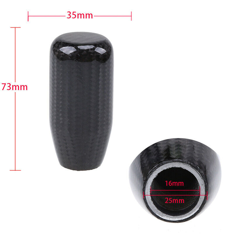 Real Carbon Fiber Gear Stick Shift Knob Shifter Manual Transmission Universal