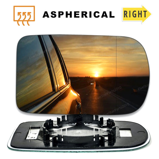Right side Wide Angle mirror glass for BMW 5 Series 95-03 Heated power folding