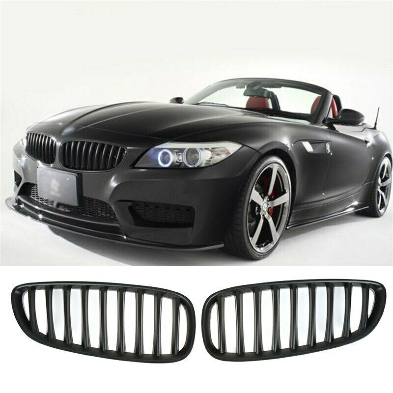 BMW E89 Z4 MATTE BLACK OE M PERFORMANCE STYLE FRONT KIDNEY GRILLES GRILLS