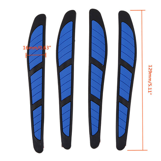 4xUniversal Car Door Edge Scratch Anti-collision Protector Guard Strip Blue Ae