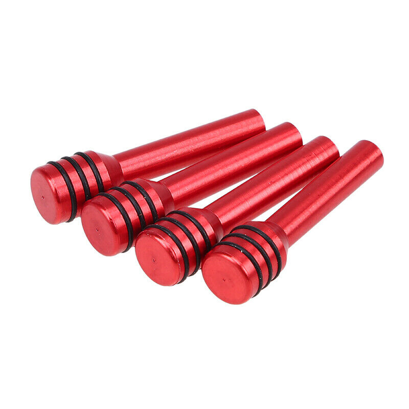 4Pcs Red Alloy Truck Car Interior Door Locking Lock Knob Pull Pins Accessories