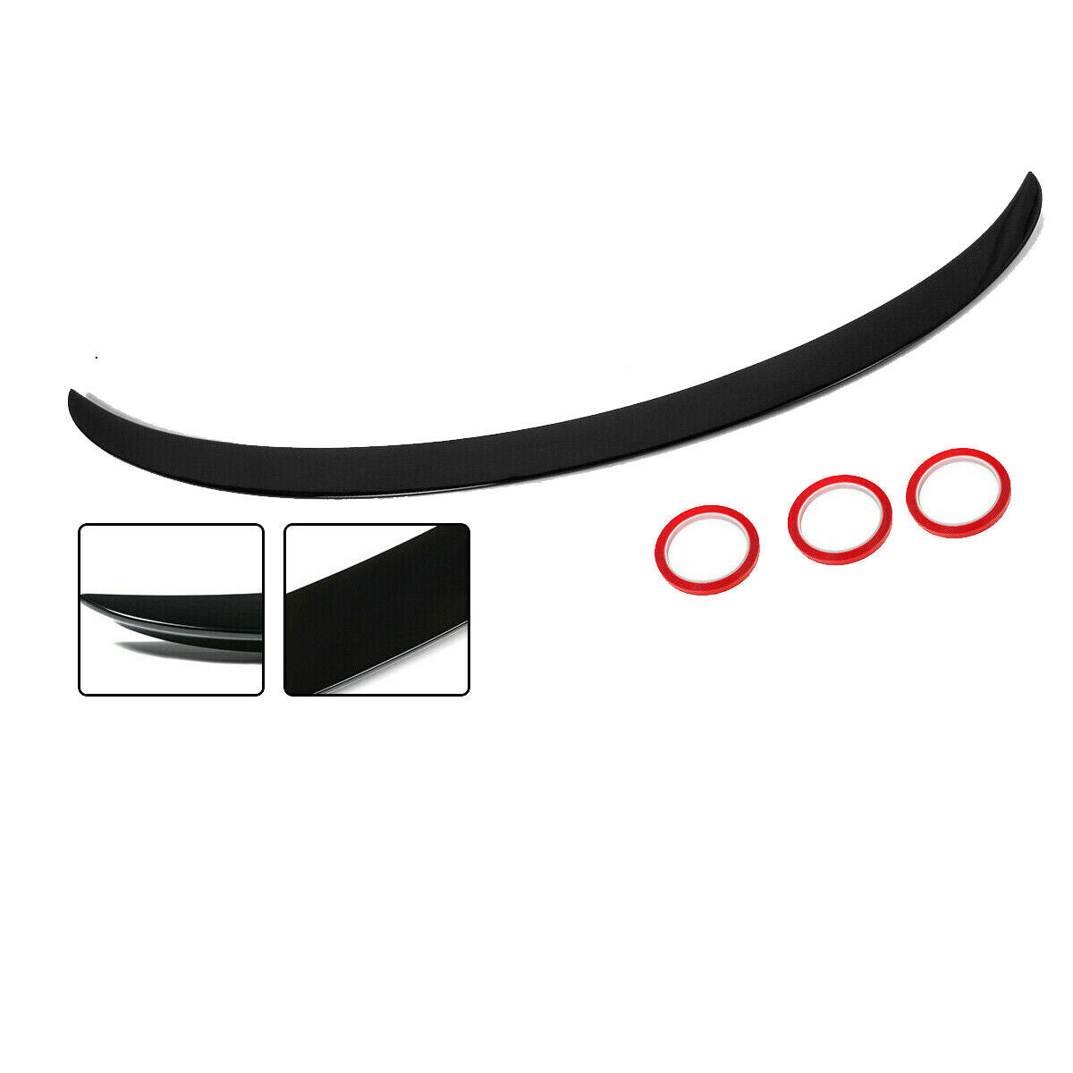 MERCEDES CLA W117 C117 AMG STYLE WING REAR TRUNK BOOT SPOILER LIP GLOSS BLACK