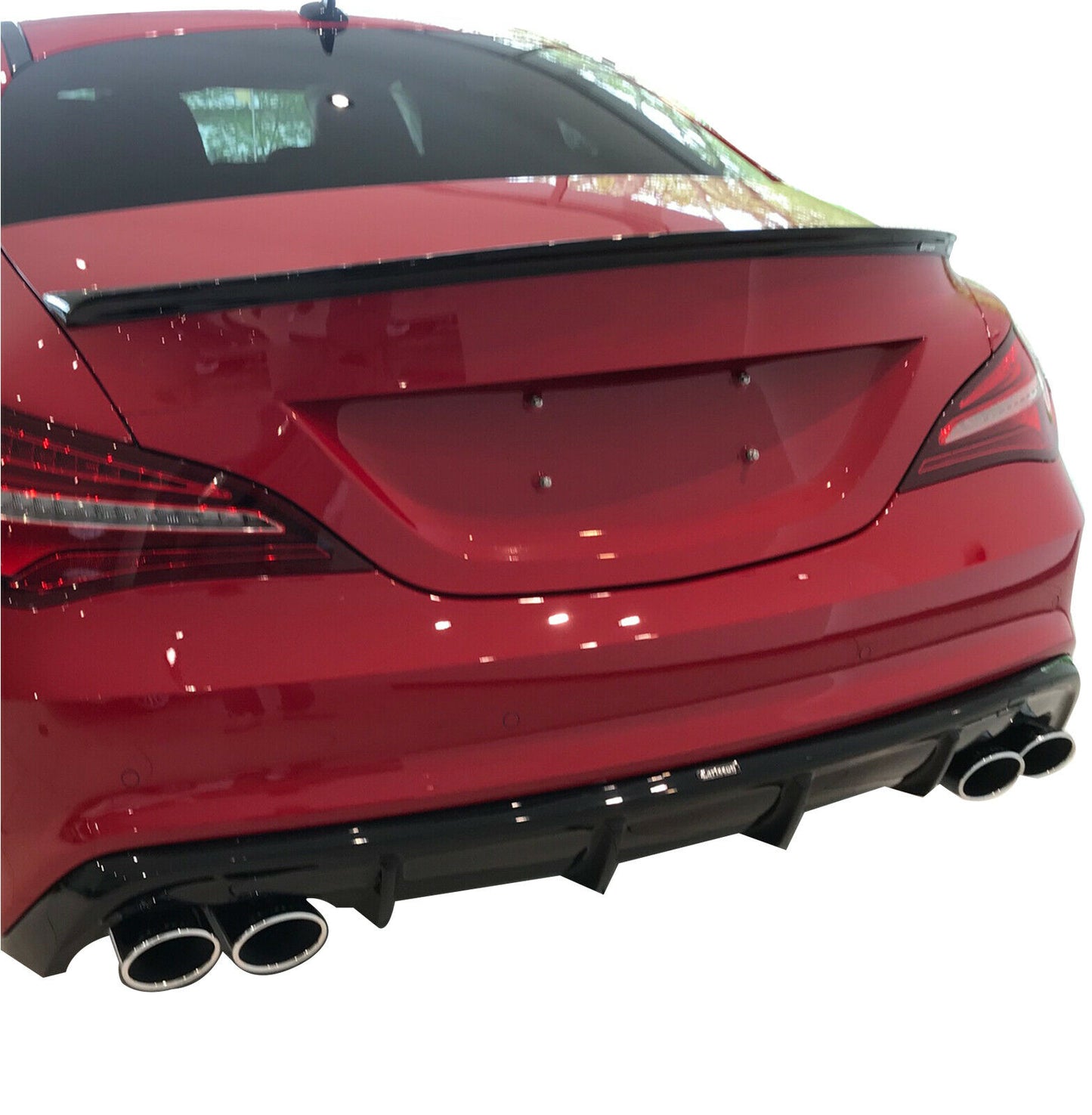 MERCEDES CLA W117 C117 AMG STYLE WING REAR TRUNK BOOT SPOILER LIP GLOSS BLACK