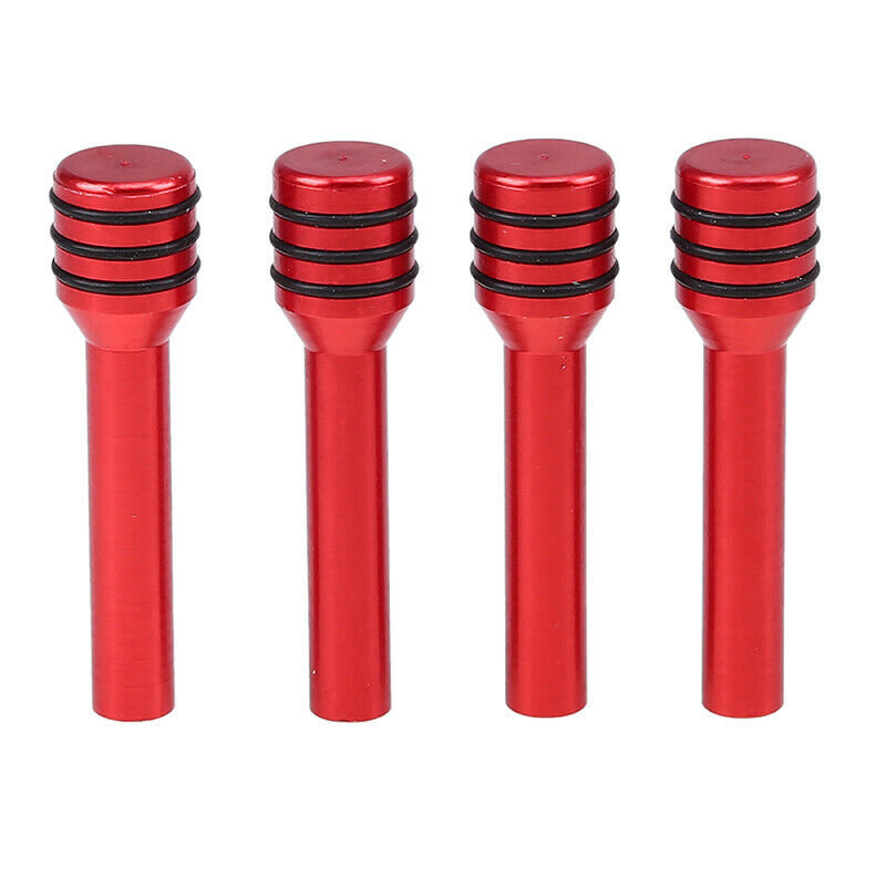 4Pcs Red Alloy Truck Car Interior Door Locking Lock Knob Pull Pins Accessories