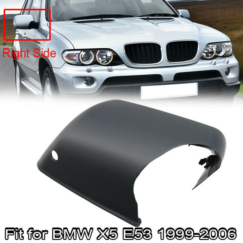 For BMW E53 X5 2000-2006 Wing Door Mirror Cover Casing With LED Hole Right Side