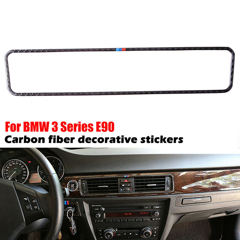 Carbon Fiber Control Air Conditioning Vent Outlet Trim Cover For BMW E90 E92 E93