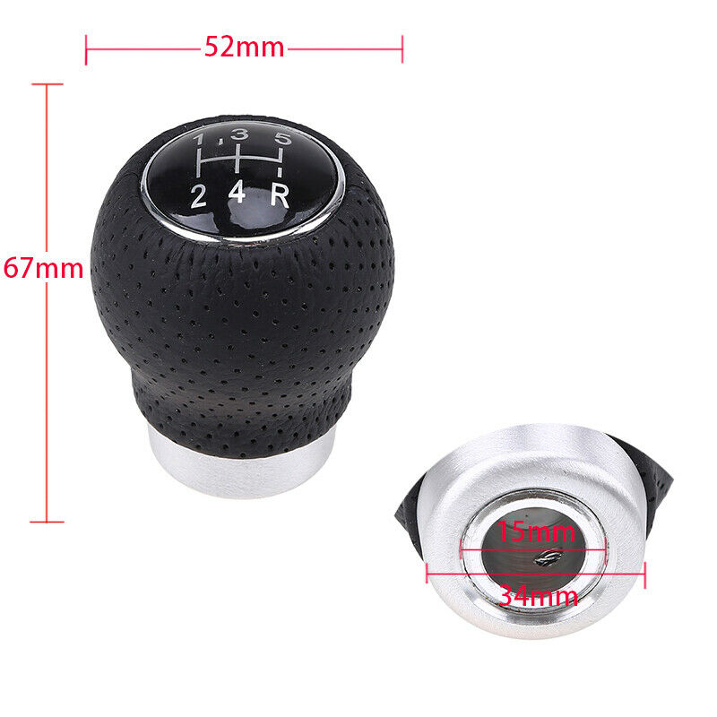 5 Speed PU Leather Manual Gear Shift Knob For FIAT 500 ABARTH PUNTO UK