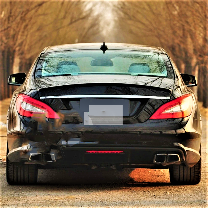 Mercedes CLS Class CLS63 AMG Style W218 C218 Gloss Black Boot Spoiler 2010-18