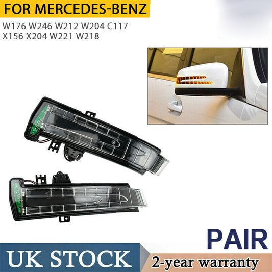 L + R Side Mirror Indicator Turn Signal Light For Mercedes Benz W204 W212 W221