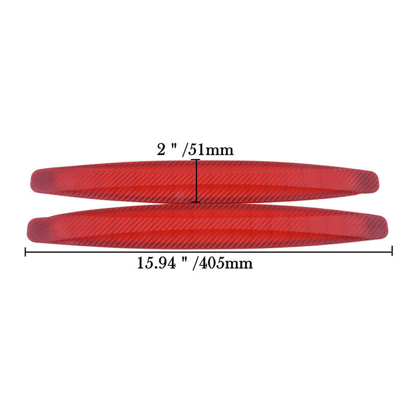 Pair Universal Car Red Anti-rub Strip Bumper Body Corner Protector Guard UK ah