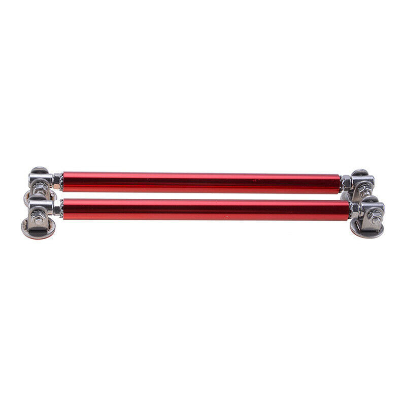 150mm Red Adjustable Car Front Rear Bumper Lip Splitter Strut Rod Support Bars