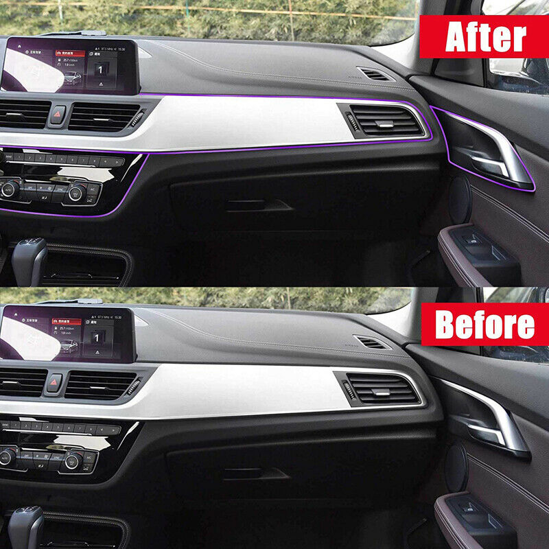 5M Purple Edge Line Car Interior Exterior Decoration Styling Molding Trim Strip