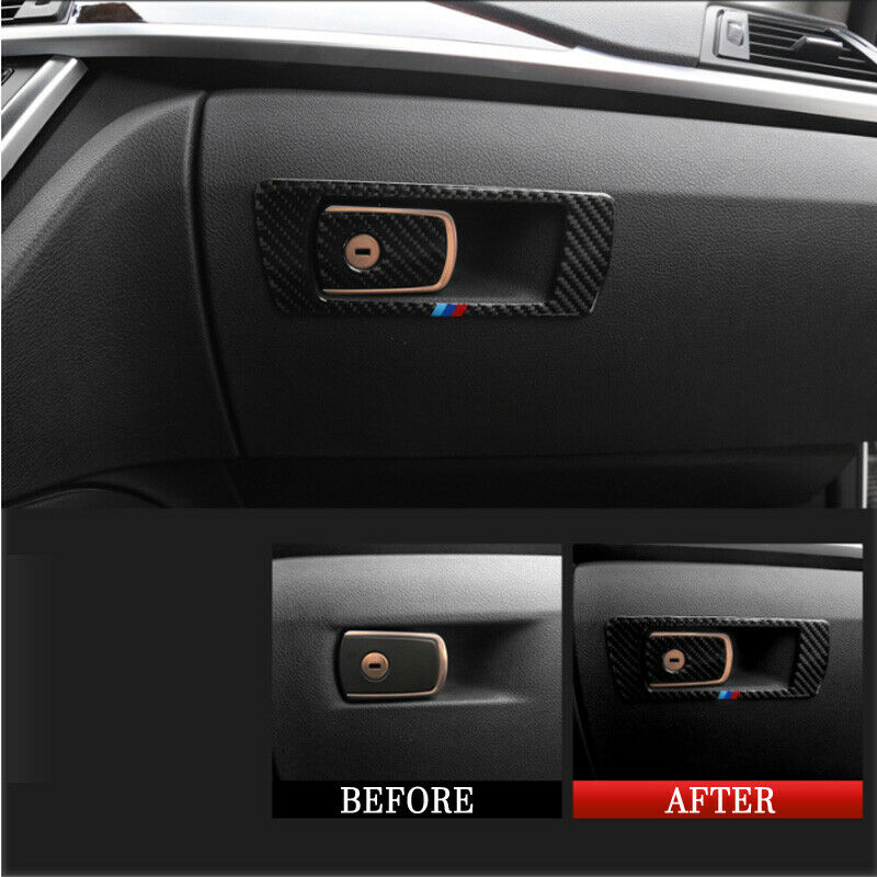 Carbon Fiber Interior Storage Box Frame Cover Trim Fit for BMW F30 F31 F32 UK