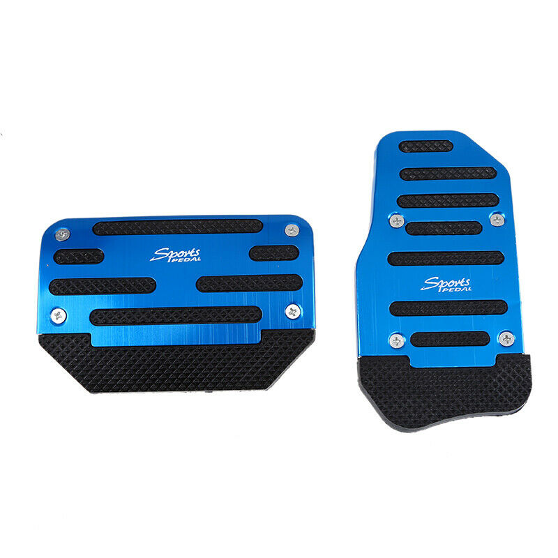 2PCS Blue Non-Slip Automatic Gas Brake Foot Pedal Pad Cover Car Accessories