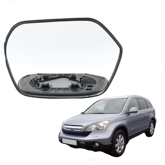 Left Passenger side Convex mirror glass for Honda CR-V 2007-2011 (Square Clip)
