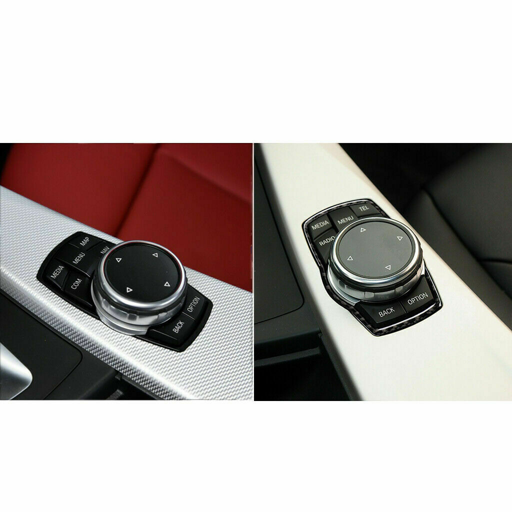 Real Carbon Fiber Center Interior Media Trim Decor For BMW 3 4 Series F30 F34