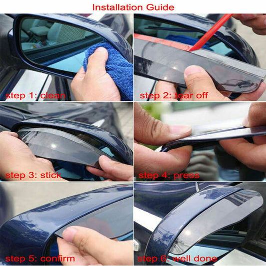 Universal Car Rear View Wing Mirror Sun Shade Shield Rain Board Eyebrow Guard UK