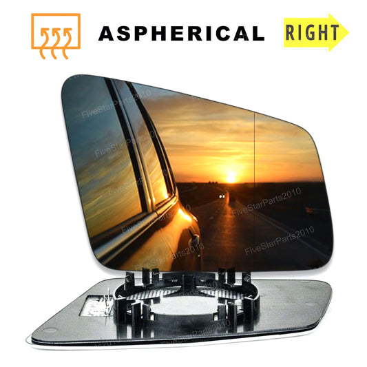 Right Driver side Wide Angle wing mirror glass for Mercedes SLK 2011-2016 Heated