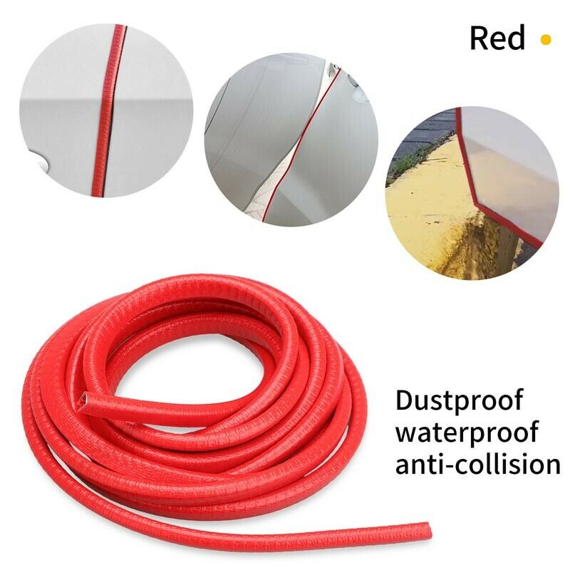 UK 4.5m Car Door Boot Edge Protectors Strip Trim U-shape Guard Seal Rubber Red