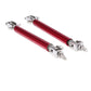 2x Red Adjustable Front Bumper Support Tie Rod Bar Kit Splitter Lip Strut UK AH