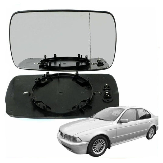 Right Driver side Wide Angle wing mirror glass for BMW 5 series E39 95-03 heated