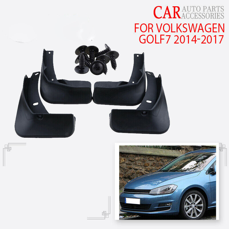 4pcs Front & Rear Mud Flaps For VW Golf Mk7 7 2013-2016 Splash Guards Mudguards
