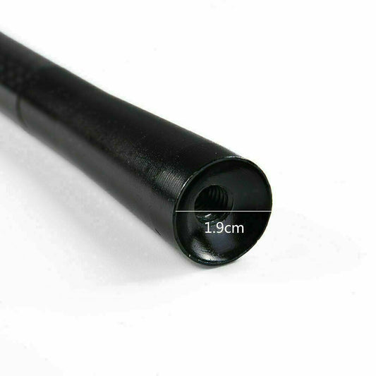 12CM Universal Car Bee-sting Stubby Black Carbon Fibre Aerial Ariel Arial AM/FM