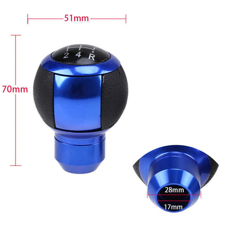 Universal Blue 5 Speed R Shift Knob Manual Gear Stick Shifter Lever Aluminum UK