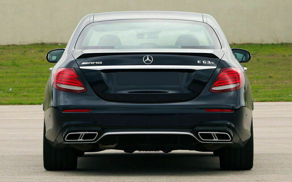 MERCEDES E CLASS W213 SALOON AMG STYLE BOOT SPOILER CARBON LOOK 2016-2020