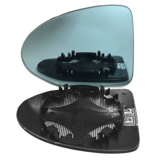 Left near side wing mirror glass for BMW Schnitzer heated Blue 13 x 9.5cm