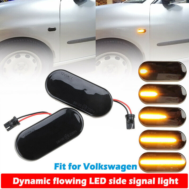 2x LED Side Marker Signal Light Indicator Repeaters Dynamic Flowing For VW T5 UK