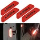 4x Universal Car Door Open Sticker Reflective Tape Safety Warning Decal Red