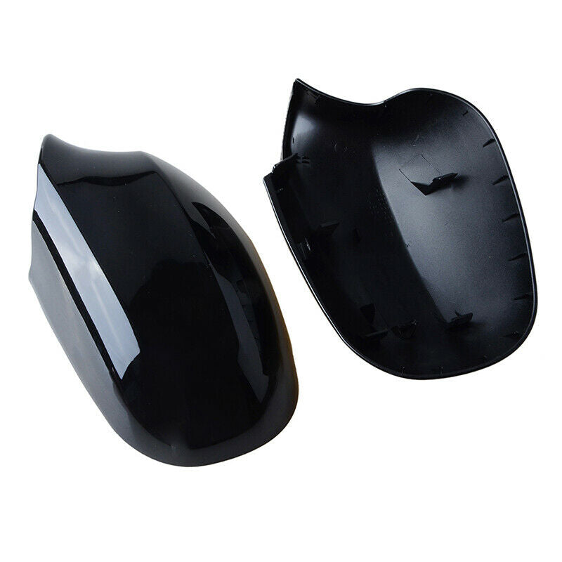 1 Pair Gloss Black Mirror Cap Cover Replacement for BMW E90 E91 E92 E93 LCI