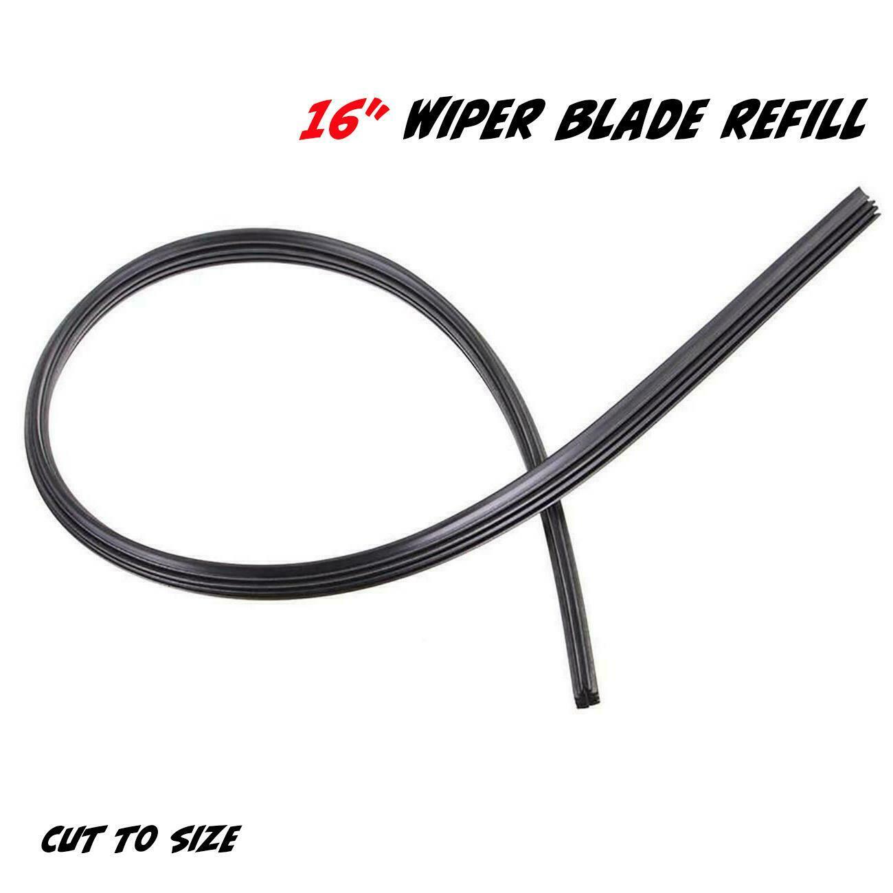 1 x universal rear wiper blade rubber Insert Refill 16" cut to size replacement