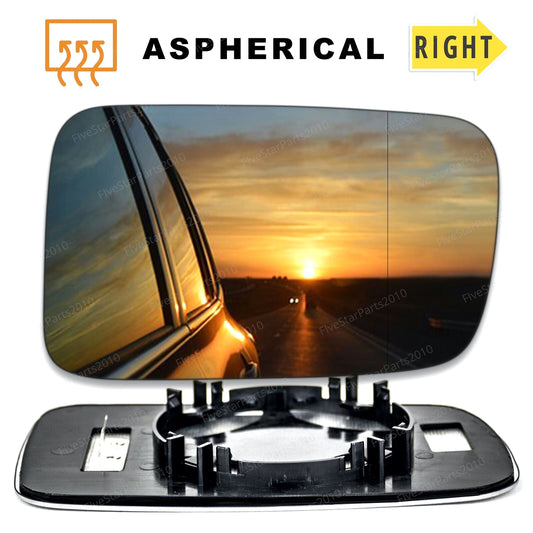 Right side Wide Angle mirror glass for BMW 3 Series Coupe cabrio 1998-05 Heated