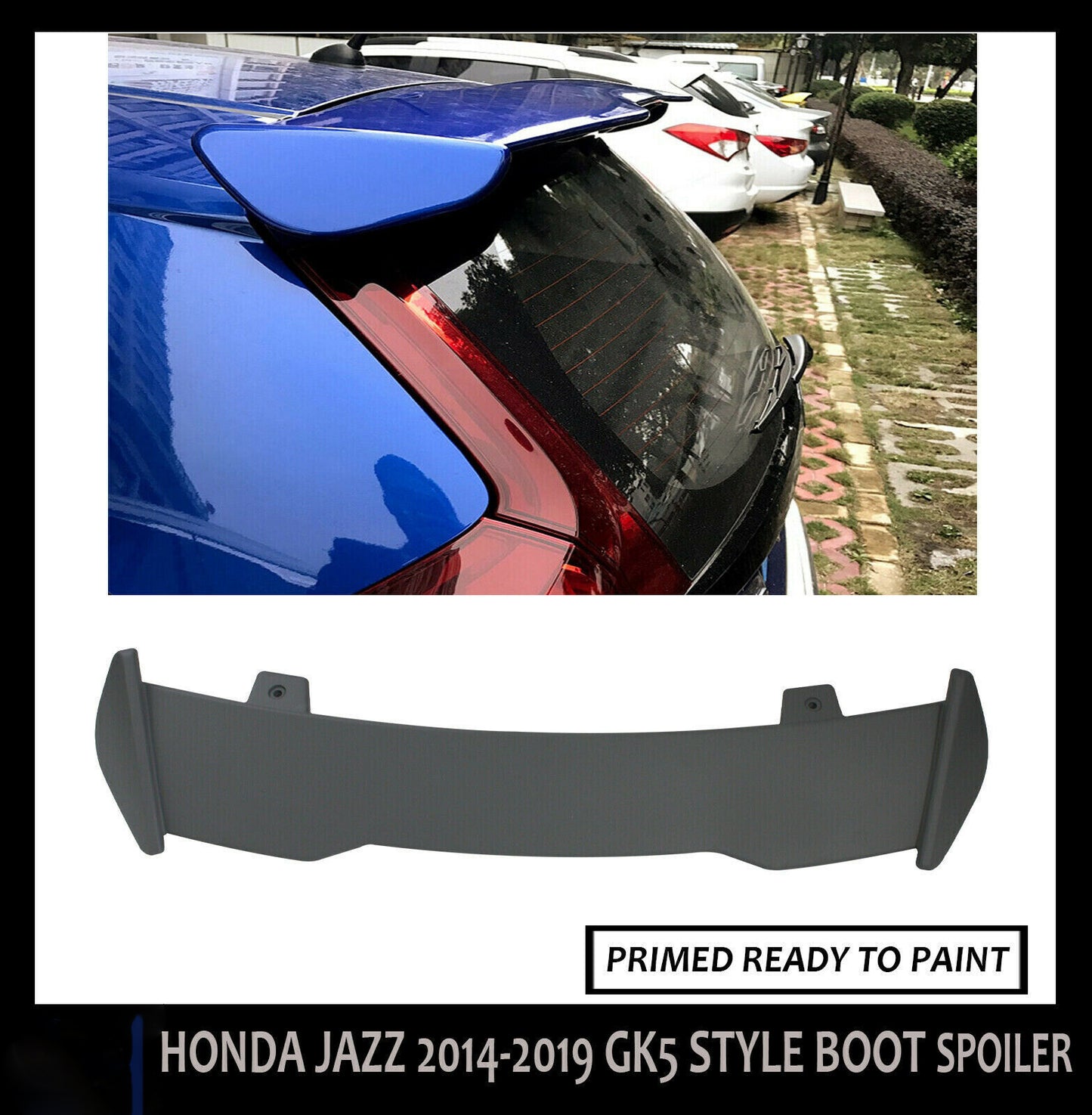 HONDA JAZZ MK4 REAR BOOT ROOF SPOILER WING LIP 2014-2019 NO COLOR