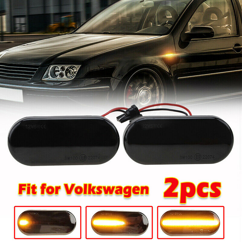 2x LED Side Marker Signal Light Indicator Repeaters Dynamic Flowing For VW T5 UK