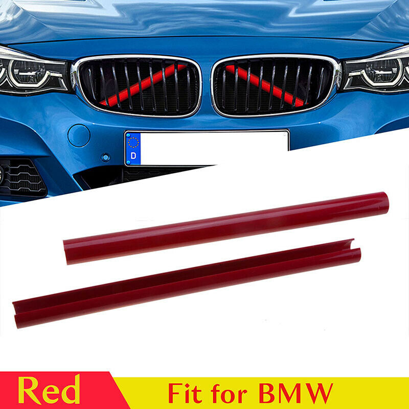 Front Grille Trim Strips Cover Red for BMW F10 F06 F12 F39 F48 5 6 7 series AH