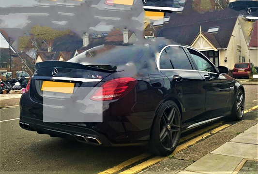 Mercedes C Class C63 AMG Style W205 Gloss Black PSM High Kick Spoiler