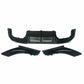 FOR BMW M2 F87 GLOSSY BLACK REAR DIFFUSER SPLITTER VALANCE 3PC MTC STYLE 2015+
