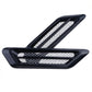 2x Black Car Decor Air Flow Intake Scoop Bonnet Side Fender Vent Hood UK ABS USE
