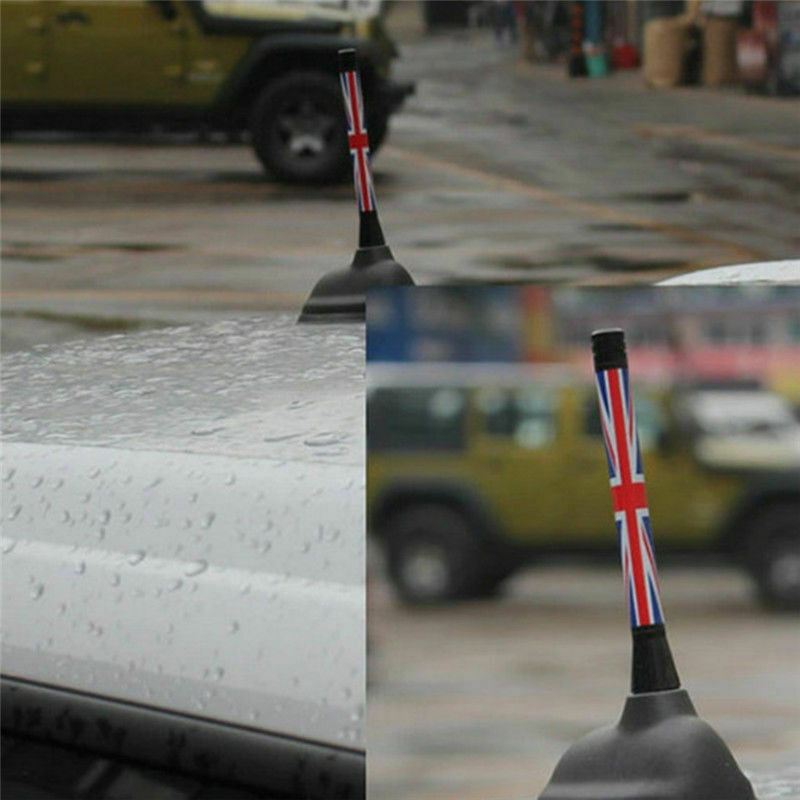 3" Black Union Jack Antenna Sports Short Aerial For BMW Mini Cooper All Models