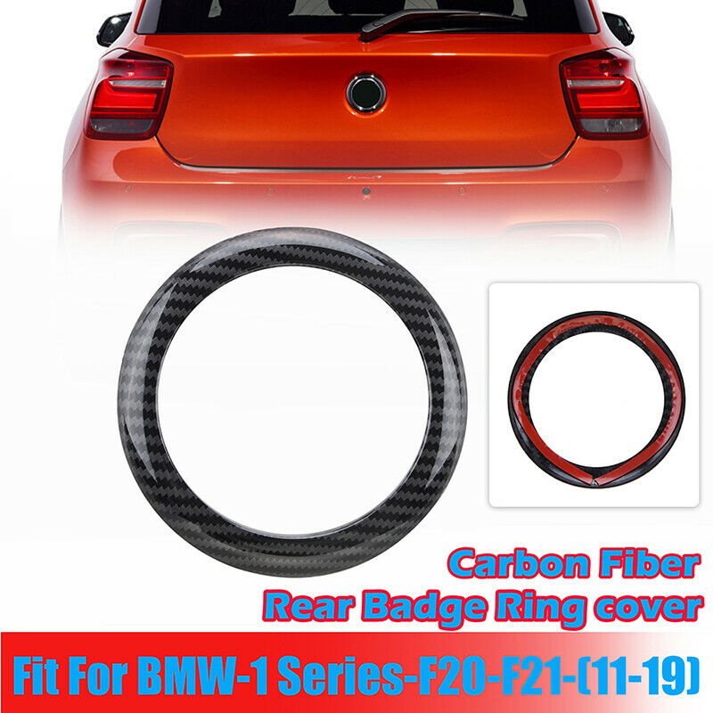 CARBON FIBER REAR BADGE BOOT RING SURROUND FOR BMW F20 F21 1SERIES M135i M140i a