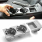 Grey Center Console Cup Drinks Holder+Coin Storage For BMW 3 Series E46 99-06