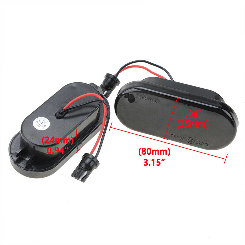 2x LED Side Marker Signal Light Indicator Repeaters Dynamic Flowing For VW T5 UK