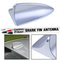 Silver Universal Car Roof Radio AM/FM Signal Shark Fin Aerial Antenna Cover